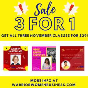 Attend 3 Warrior Women Classes in November for the Price of 1!