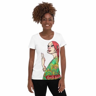 Earth Goddess Large Print Soft Women's Tee